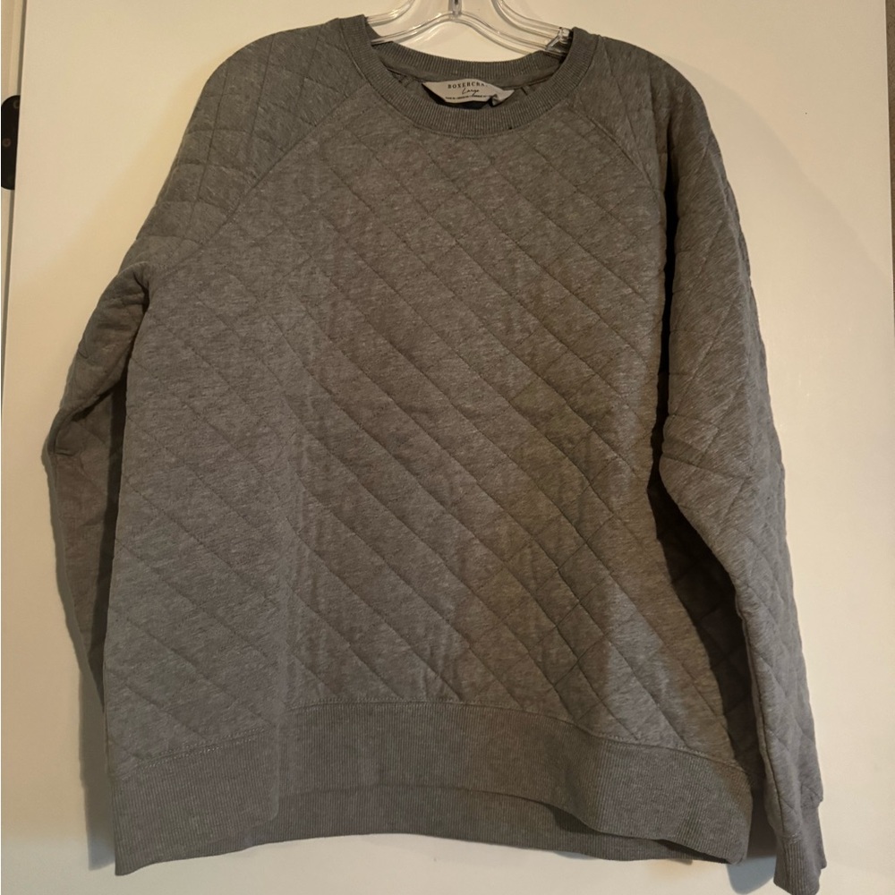 NWOT Boxercraft Gray Quilted Sweatshirt
